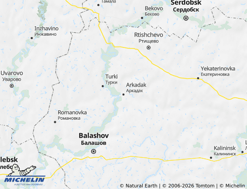 MICHELIN-Landkarte Arkadakski Rajon - ViaMichelin