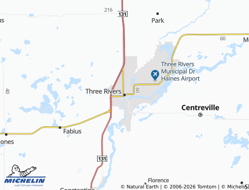 Carte MICHELIN Three Rivers - ViaMichelin
