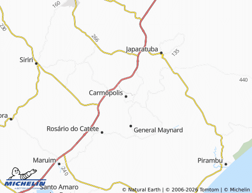 Carte MICHELIN Carmópolis - ViaMichelin