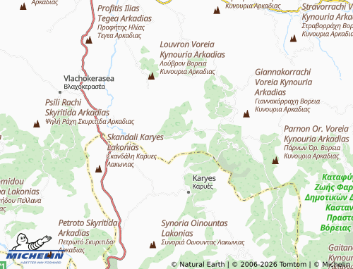 MICHELIN Vourvoura map - ViaMichelin