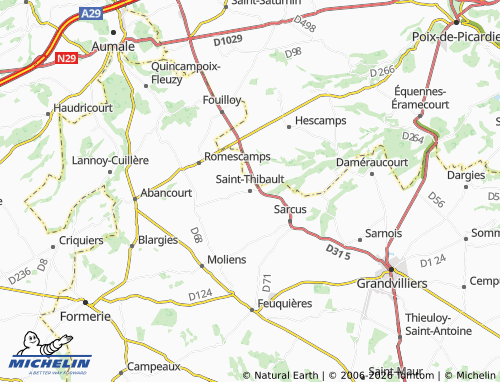 MICHELIN Saint-Thibault map - ViaMichelin