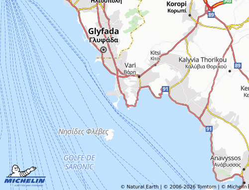 Mapa MICHELIN Vouliagmeni - ViaMichelin