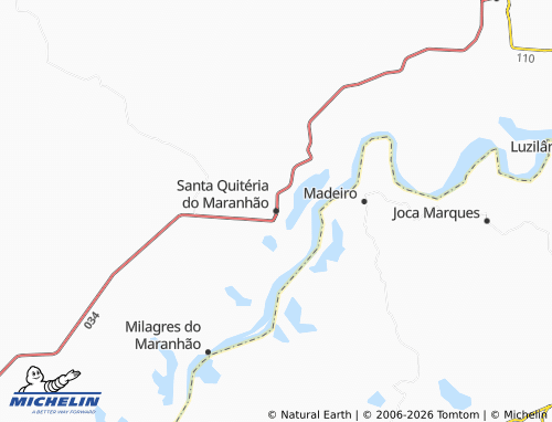 Mapa MICHELIN Santa Quitéria do Maranhão - ViaMichelin