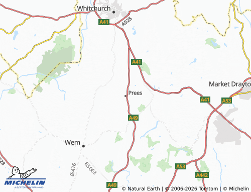 Carte MICHELIN Prees - ViaMichelin