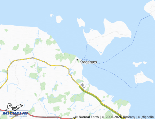 Kaart MICHELIN Kragenæs - ViaMichelin