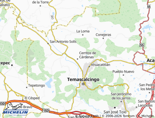 MICHELIN Cerritos de Cárdenas map - ViaMichelin