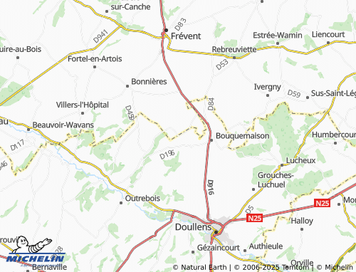 MICHELIN Canteleux map - ViaMichelin