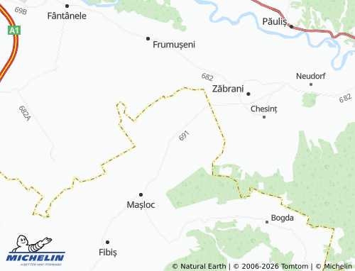 MICHELIN Alioș map - ViaMichelin