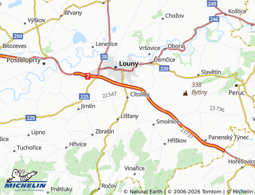 Mappa MICHELIN Cítoliby - ViaMichelin