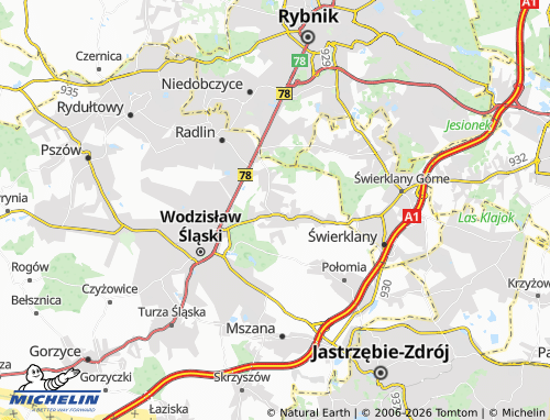 MICHELIN-Landkarte Marklowice - ViaMichelin