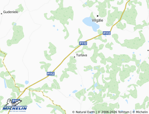 Mapa MICHELIN Turlavas pagasts - ViaMichelin