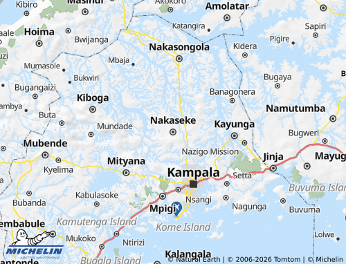 MICHELIN-Landkarte Nakaseke - ViaMichelin