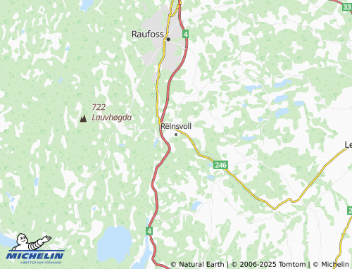 MICHELIN Reinsvoll map - ViaMichelin
