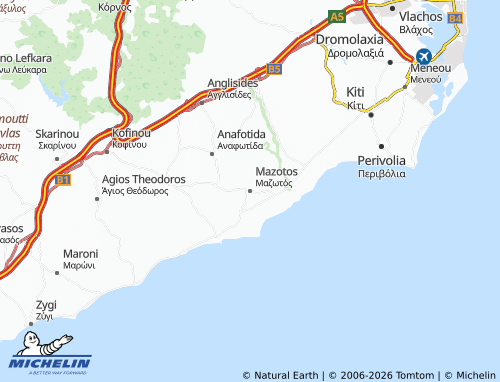 Mappa MICHELIN Mazotos - ViaMichelin
