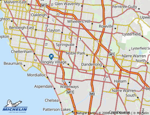 MICHELIN-Landkarte Springvale South - ViaMichelin