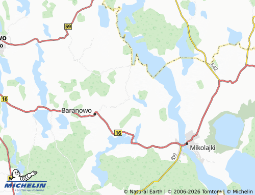 MICHELIN Faszcze map - ViaMichelin