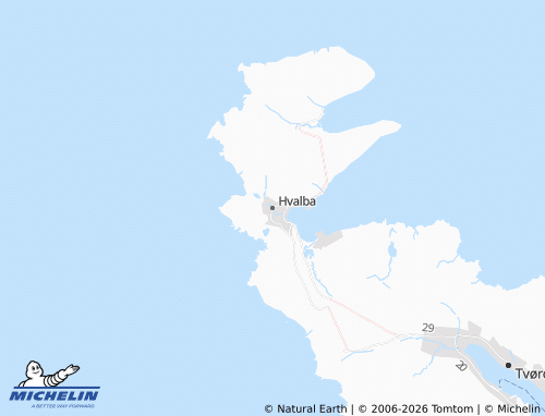MICHELIN Hvalba map - ViaMichelin