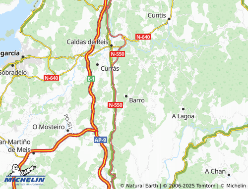 MICHELIN Barro (San Breixo) map - ViaMichelin