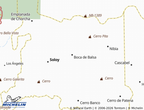 MICHELIN Boca de Balsa map - ViaMichelin