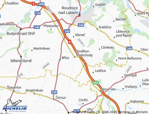 Mappa MICHELIN Straškov-Vodochody - ViaMichelin