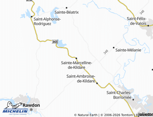 Carte MICHELIN Sainte-Marcelline-de-Kildare - ViaMichelin
