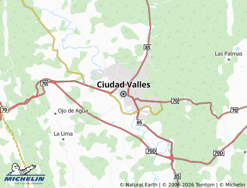 MICHELIN-Landkarte Ciudad Valles - ViaMichelin