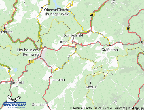 MICHELIN Piesau map - ViaMichelin