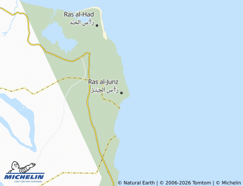 Mapa MICHELIN Ras al-Junz - ViaMichelin