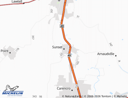 Mappa MICHELIN Sunset - ViaMichelin
