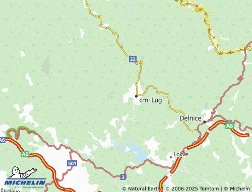 MICHELIN Bela Vodica map - ViaMichelin