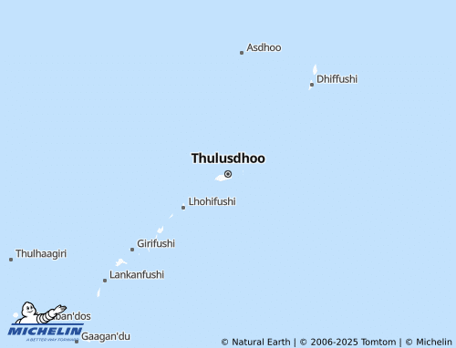 MICHELIN Thulusdhoo map - ViaMichelin