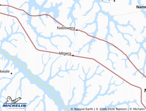 MICHELIN Migera map - ViaMichelin