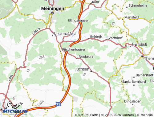Mappa MICHELIN Neubrunn - ViaMichelin
