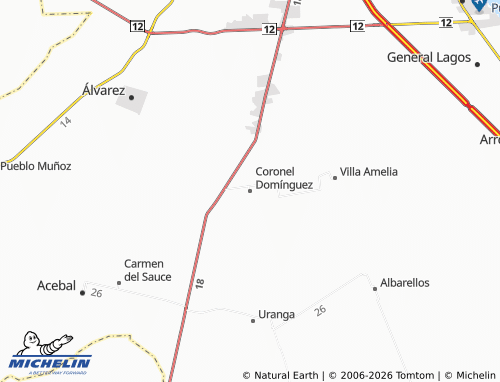 Kaart MICHELIN Coronel Domínguez - ViaMichelin