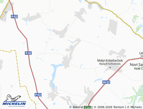 MICHELIN Velykyi Kobeliachok map - ViaMichelin