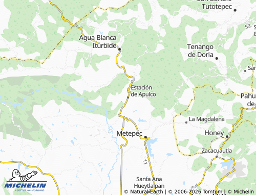 MICHELIN Estación de Apulco map - ViaMichelin