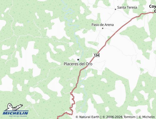 Mappa MICHELIN Placeres del Oro - ViaMichelin