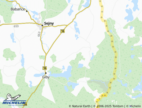 MICHELIN Bierżałowce map - ViaMichelin