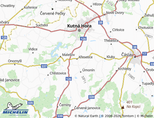Mappa MICHELIN Křesetice - ViaMichelin