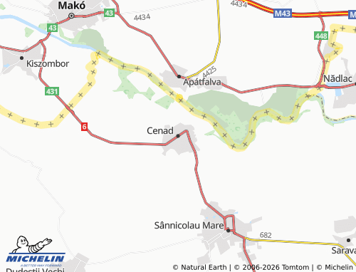 Carte MICHELIN Cenad - ViaMichelin