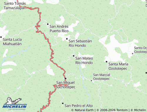 Mappa MICHELIN San Mateo Río Hondo - ViaMichelin