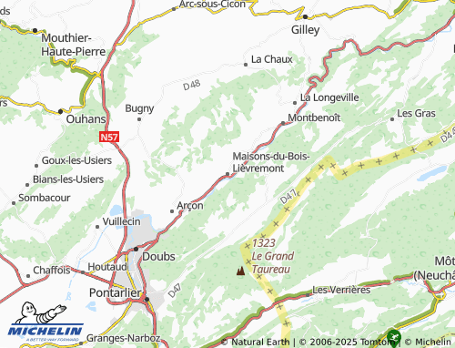 MICHELIN Maisons-du-Bois-Lièvremont map - ViaMichelin