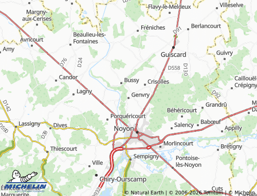 MICHELIN Genvry map - ViaMichelin
