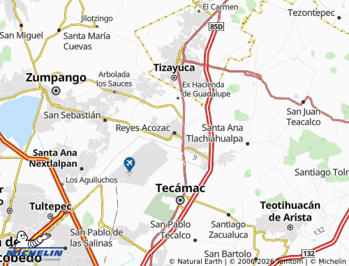 Carte MICHELIN Reyes Acozac - ViaMichelin