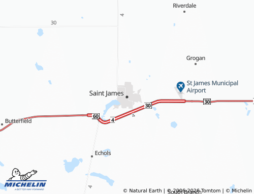 Carte MICHELIN Saint James - ViaMichelin
