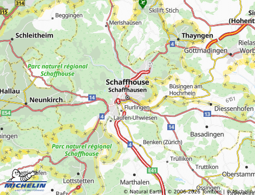 MICHELIN-Landkarte Schaffhausen - ViaMichelin