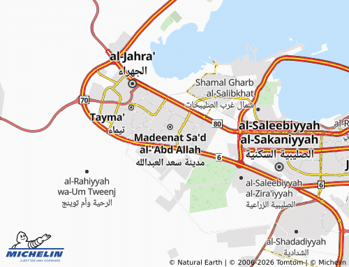 MICHELIN Saad Al Abdullah 1 map - ViaMichelin