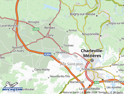 Mapa MICHELIN Tournes - ViaMichelin