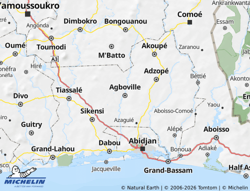 Mappa MICHELIN Agboville - ViaMichelin