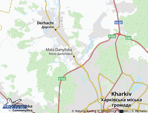 MICHELIN Mala Danylivka map - ViaMichelin